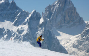 Skifahrer auf der Piste