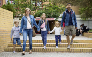 Familie in Jugendherberge DJH